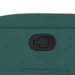 vidaXL Fauteuil inclinable Vert foncé Tissu