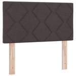vidaXL Lit boxspring avec matelas marron foncé 120x190 cm tissu