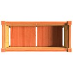 vidaXL Jardinières 2 Pièces avec pieds cire marron bois de pin massif