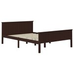 vidaXL Cadre de lit sans matelas marron foncé pin massif 160x200 cm