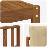 vidaXL Ensemble de canapés d'extérieur 4 pc Naturel et Beige