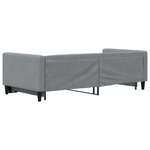 vidaXL Lit de jour avec lit gigogne gris clair 90x190 cm tissu