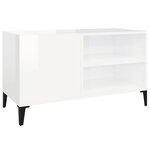 vidaXL Armoire à disques blanc brillant 84 5x38x48cm bois d'ingénierie