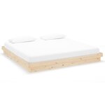 vidaXL Cadre de lit sans matelas bois massif 200x200 cm