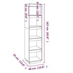 vidaXL Bibliothèque/Séparateur de pièce 40x35x167 cm pin massif