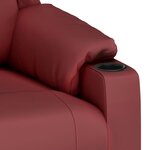 vidaXL Fauteuil inclinable Rouge bordeaux Similicuir