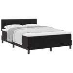 vidaXL Lit à ressorts avec tête de lit Noir 140 x 190 cm Velours
