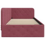 vidaXL Cadre de lit d'angle Bordeaux 100 x 200 cm tissu