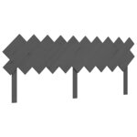 vidaXL Cadre de lit sans matelas gris 200x200 cm bois massif de pin