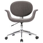 vidaXL Chaises pivotantes à manger lot de 4 gris tissu