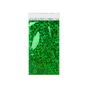 Lot de 100 sachet alu holographique vert 229x114 mm