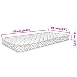 vidaXL Matelas en mousse à mémoire de forme blanc 90x190x17 cm