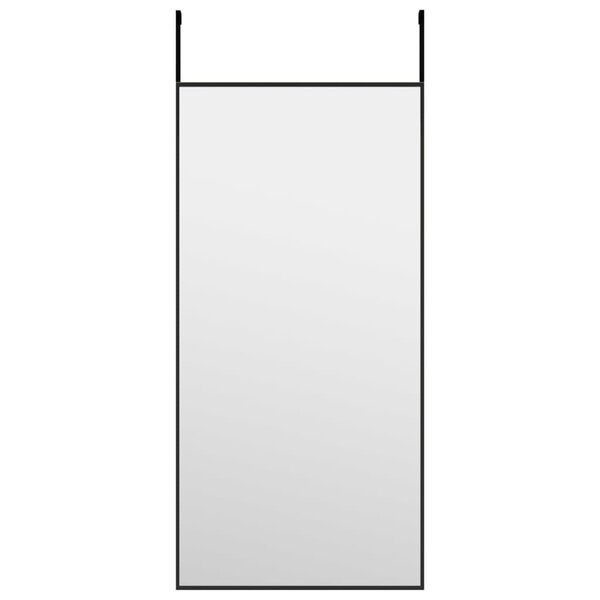vidaXL Miroir de porte Noir 30x60 cm Verre et aluminium