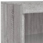 vidaXL Buffets avec lumières LED 3 Pièces sonoma gris bois d'ingénierie