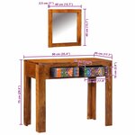 vidaXL Table de Toilette Marron 90 x 45 x 75 cm Bois d'acacia massif