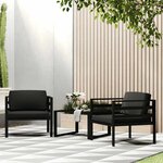 vidaXL Canapé simple avec coussins Aluminium Anthracite
