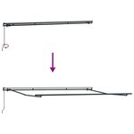 vidaXL Auvent manuel rétractable marron 500x300 cm