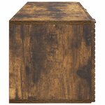 vidaXL Meuble TV mural Chêne fumé 78 5 x 31 x 30 cm Bois d'ingénierie