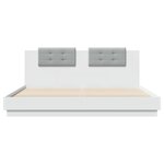 vidaXL Cadre de lit avec LED sans matelas blanc 200x200 cm