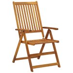 vidaXL Chaises pliables de jardin avec coussins lot de 8 Bois d'acacia