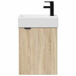 vidaXL Meuble de salle de bain avec robinet Chêne Sonoma