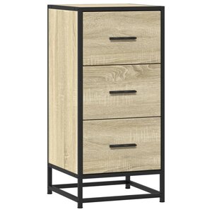 vidaXL Buffet chêne sonoma 35 5x35x76 cm bois d'ingénierie et métal