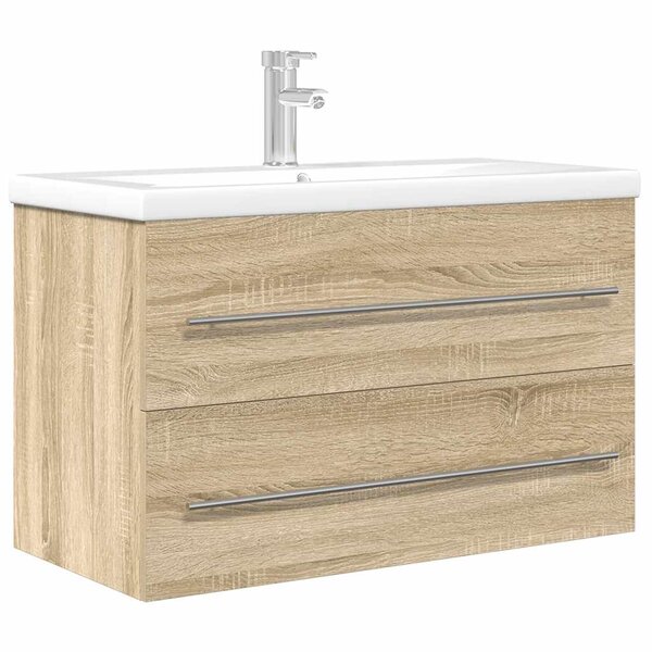 vidaXL Ensemble de meubles de salle de bain 2 Pièces chêne sonoma