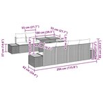 vidaXL Ensemble de canapé de jardin 9 Pièces Beige Poly rotin