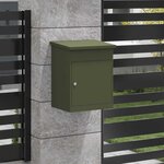 vidaXL Boîte de dépôt de colis Vert olive 47 5 x 38 x 59 cm Acier