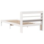 vidaXL Cadre de lit sans matelas blanc 90x190 cm bois de pin massif
