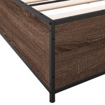 vidaXL Cadre de lit sans matelas chêne marron 200x200 cm