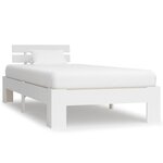 vidaXL Cadre de lit blanc bois de pin massif 90x200 cm