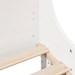 vidaXL Cadre de lit sans matelas blanc 150x200 cm bois de pin massif