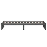 vidaXL Cadre de lit sans matelas gris bois massif 75x190 cm