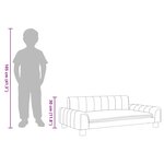 vidaXL Canapé pour enfants noir 90x53x30 cm tissu