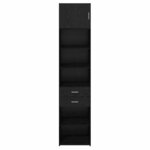 vidaXL Haut Armoire Chêne noir 50 x 42 5 x 225 cm Bois d'ingénierie