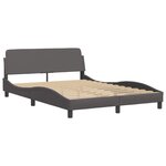 vidaXL Lit avec matelas gris 140x190 cm similicuir