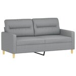 vidaXL Ensemble de canapés 2 Pièces coussins gris clair tissu
