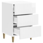 vidaXL Cabinet de chevet Blanc brillant 43 x 41 x 66 5 cm