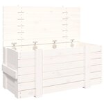 vidaXL Boîte de rangement Blanc 91x40 5x42 cm Bois massif de pin