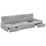 vidaXL Cadre de lit Gris Sonoma 90 x 190 cm Bois d'ingénierie