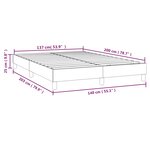 vidaXL Cadre de lit Gris foncé 140 x 200 cm Velours