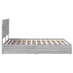 vidaXL Lit de Rangement Gris Sonoma 150 x 200 cm Bois d'ingénierie