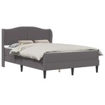 vidaXL Cadre de lit avec tête de lit Gris 160 x 200 cm Simili cuir