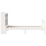 vidaXL Lit bibliothèque sans matelas blanc 75x190cm bois de pin massif