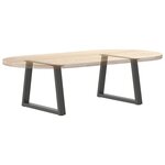 vidaXL Pieds de table basse en forme de V  2 pièces  anthracite  60 x (42-43 3) cm  acier