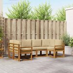 vidaXL Ensemble de canapés d'extérieur 6 pc Naturel et Beige