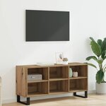 vidaXL Meuble TV Chêne artisanal 103 5 x 30 x 50 cm Bois d'ingénierie
