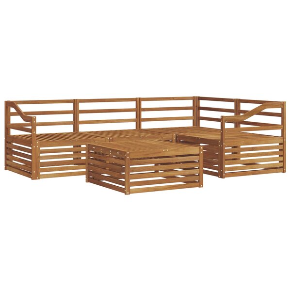 vidaXL Ensemble de canapés d'extérieur 5 Pièces Naturel