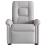 vidaXL Fauteuil inclinable de massage électrique gris nuage tissu